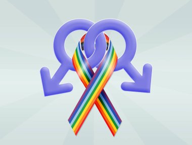 gay semboller ve gökkuşağı şerit