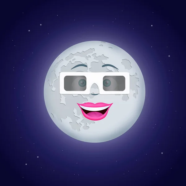 Смішно місяця затемнення — стокове фото