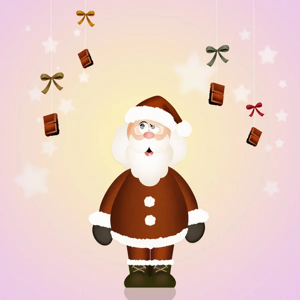 Brauner Weihnachtsmann — Stockfoto