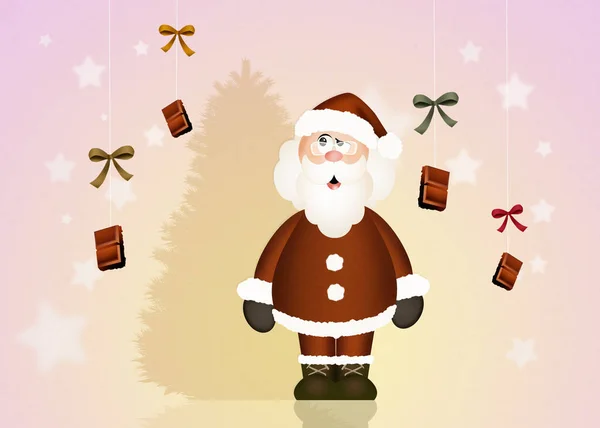 Papai Noel de chocolate — Fotografia de Stock