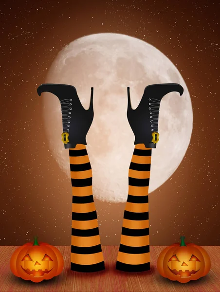 Cadılar Bayramı için cadı bacaklar