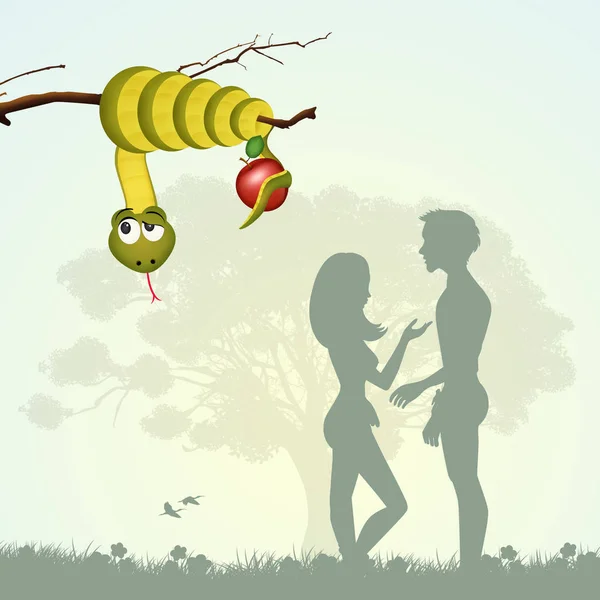 Adam and Eve with the fruit of sin