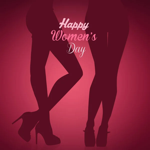 Legs of women with sexy underwear for womens day — Stock Photo, Image