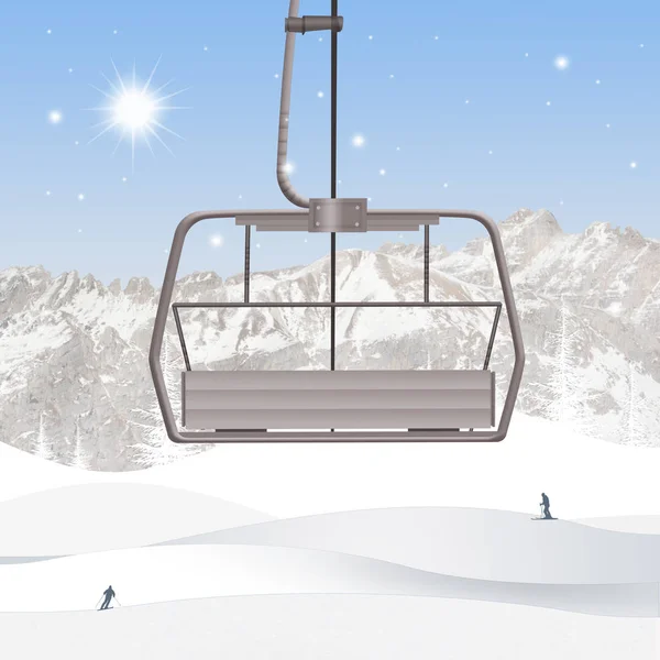 Ilustração do elevador de esqui — Fotografia de Stock
