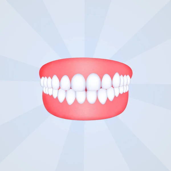 Illustration of false teeth — Stock Photo, Image