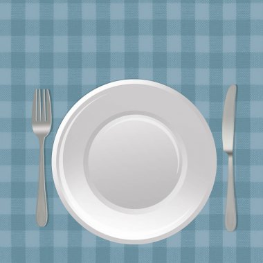 tabak ve çatal bıçak takımı