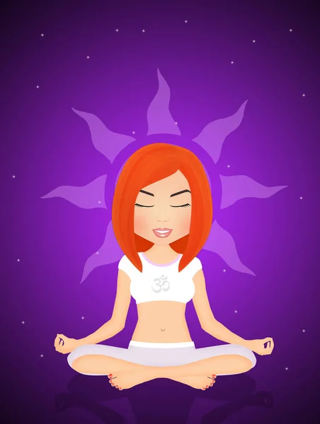 Spiritual girl in meditation — Stock Photo, Image