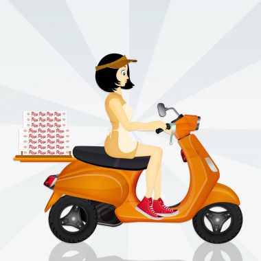 resimde Pizza teslimat