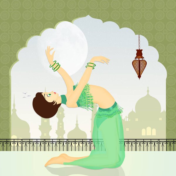 belly dancer in the Mosque