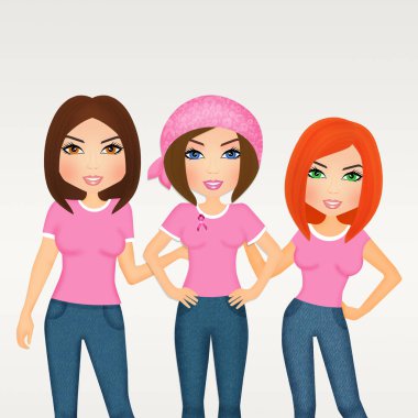 Kadınlar Meme kanseri ile mücadele için katıldı