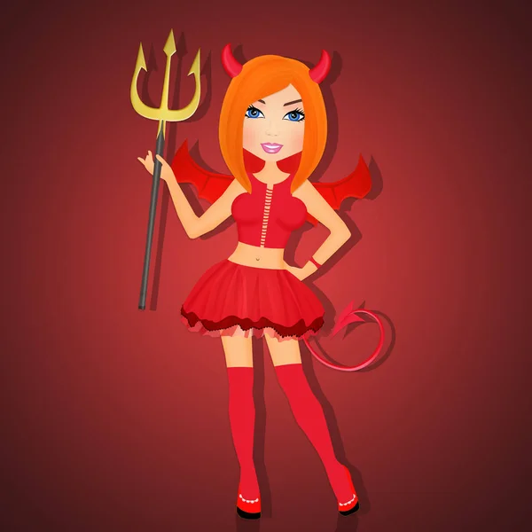 Diabeł sexy dziewczyna — Zdjęcie stockowe