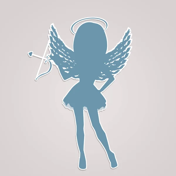 Angel silhouette ikonen — Stockfoto