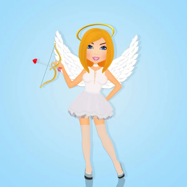 Sexy angel girl — Stock Photo, Image