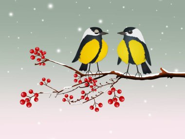 mavi memeli kuş Noel ağacı üzerinde