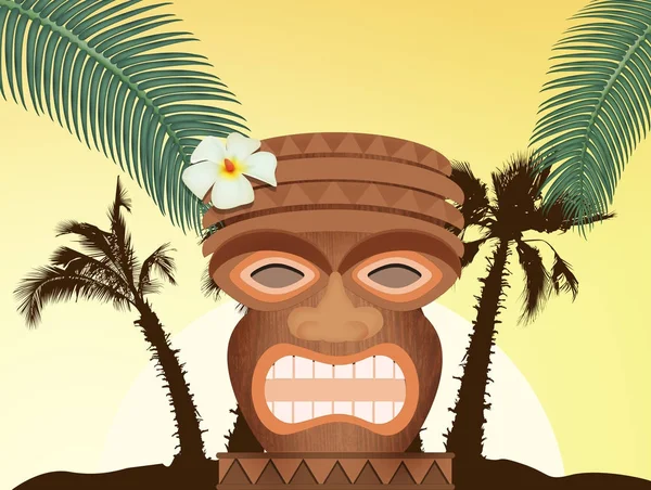 Hawaiian traditionella totem — Stockfoto