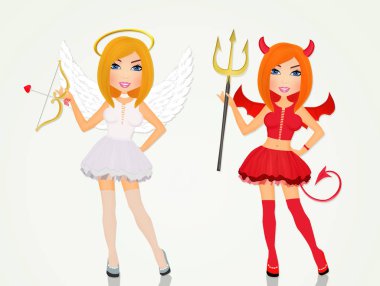 melek ve şeytan kız