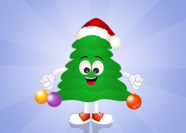 komik Noel ağacının gösterimi