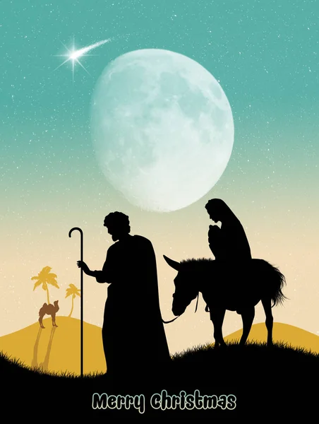 Illustration Nativity Scene — Stock Photo, Image
