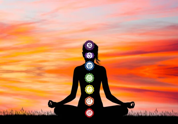 Illustration Seven Chakras — Stock Photo, Image