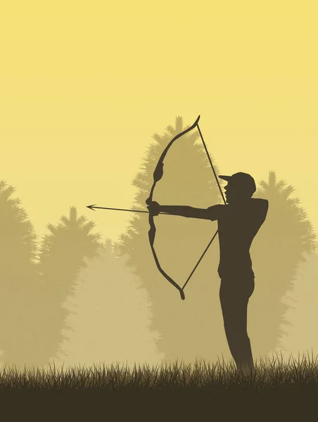 illustration of archer man silhouette