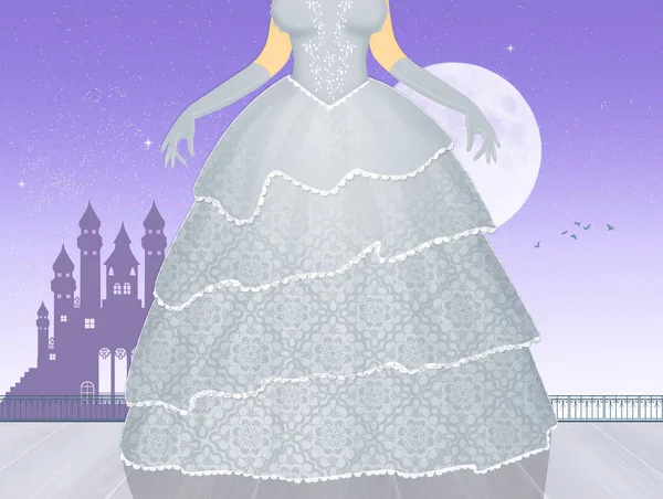 Ilustración Vestido Princesa — Foto de Stock