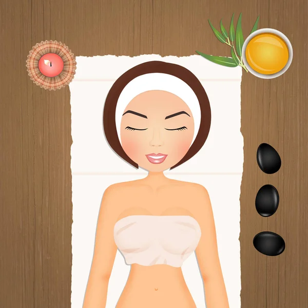 Illustration Der Massage Ansicht Von Oben — Stockfoto