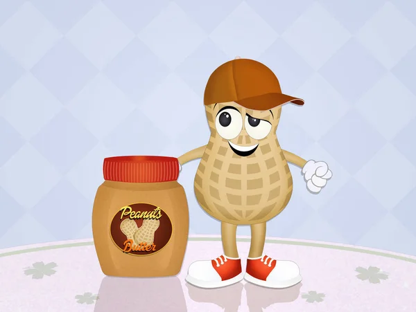 Ilustração Amendoim Manteiga — Fotografia de Stock