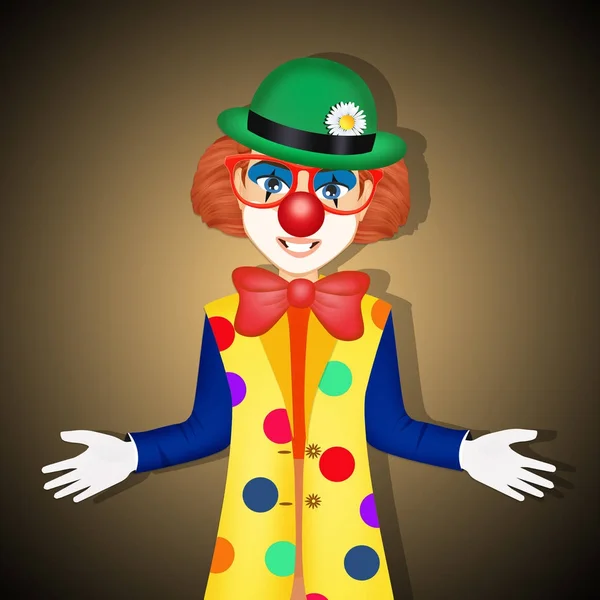 Illustratie Van Grappige Clown — Stockfoto