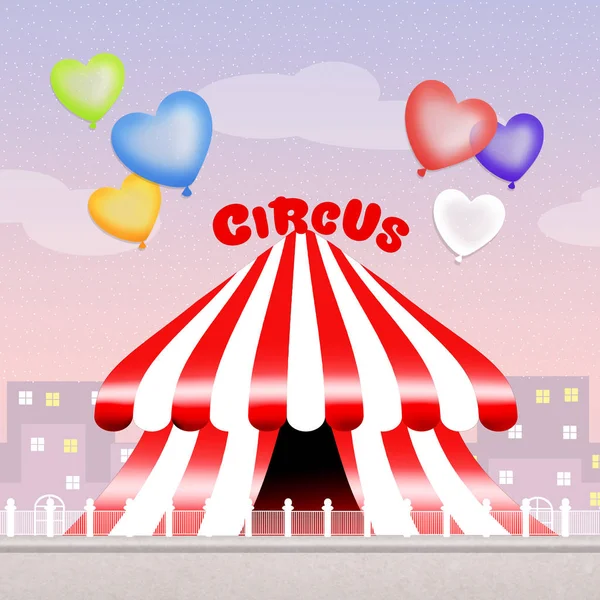 Illustration Circus Tent — Stock Photo, Image