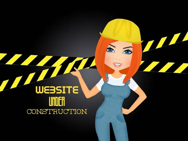 Illustration Website Construction — Stock Photo, Image