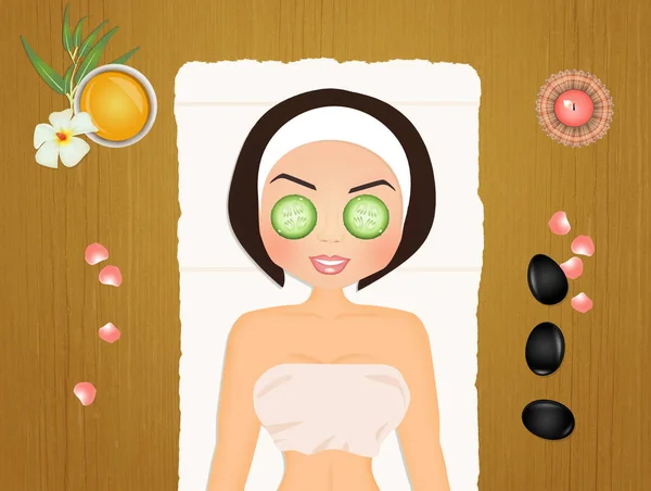 illustration of beauty face mask