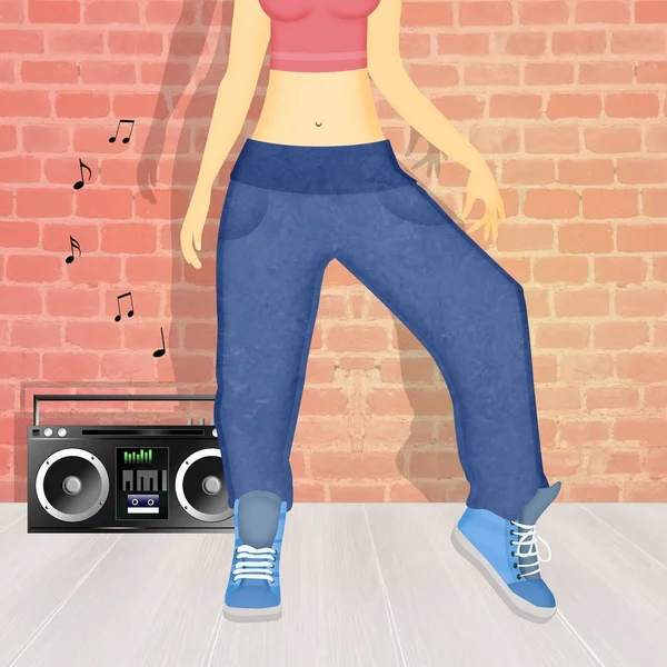 Illustration Hip Hop Dance — Stock Photo, Image