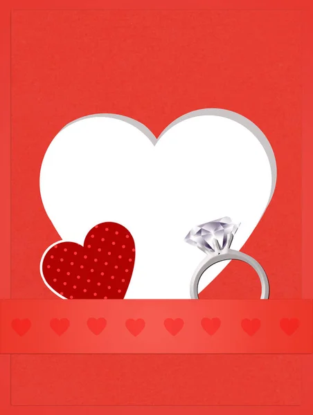 Illustratie Van Valentijnskaart — Stockfoto