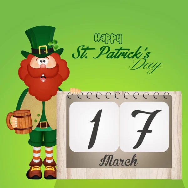 Boldog Patrick Day Illusztrációja — Stock Fotó