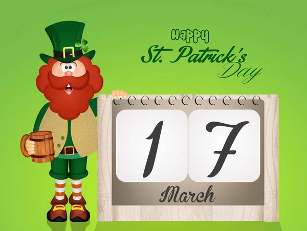 Boldog Patrick Day Illusztrációja — Stock Fotó