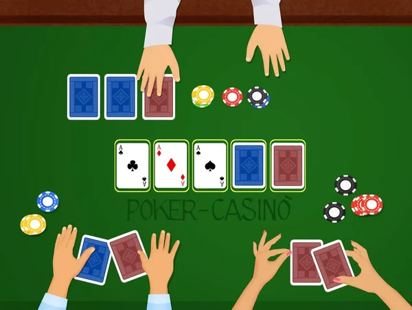 Illustration Der Poker Casino Ansicht Von Oben — Stockfoto