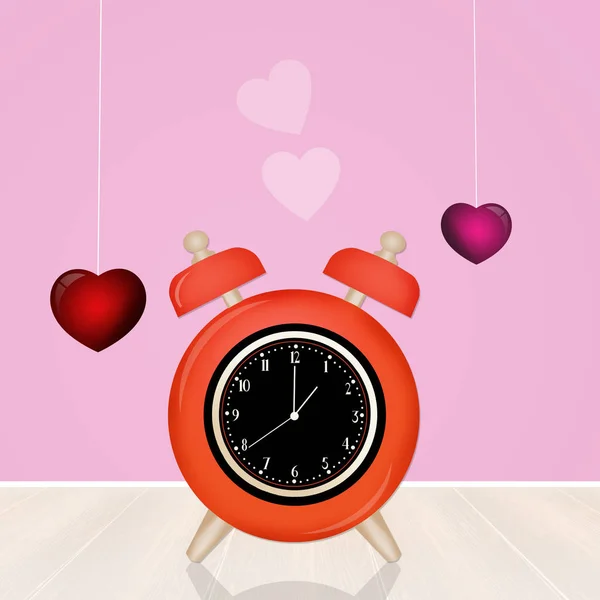 Ilustração Tempo Amor — Fotografia de Stock