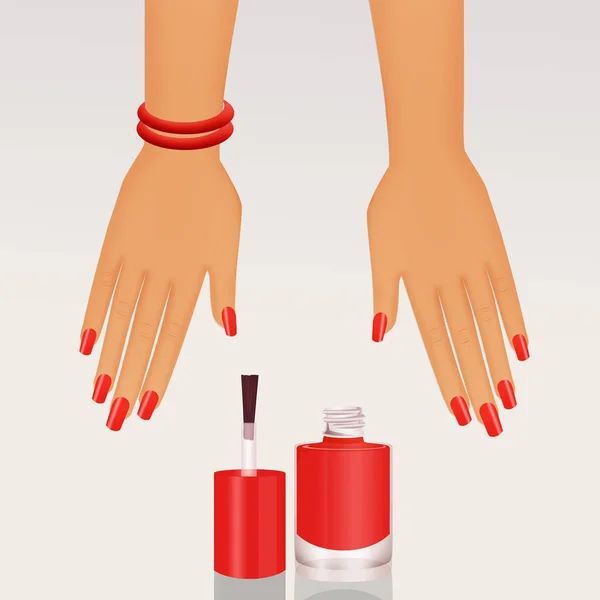 illustration of semi-permanent nail polish
