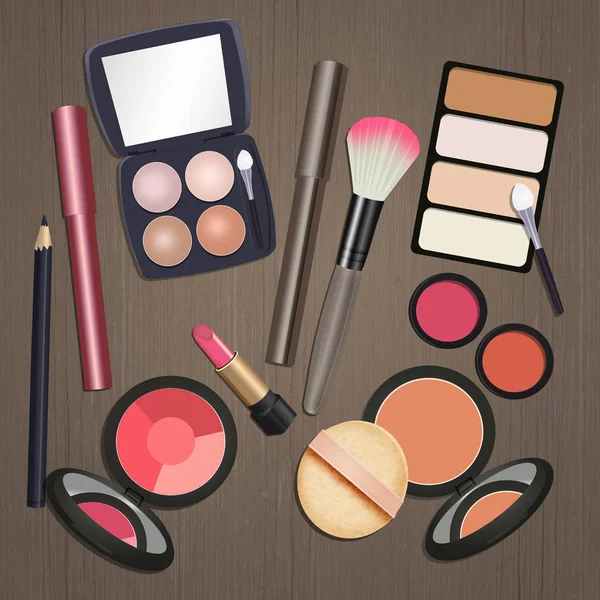 illustration of makeup from above