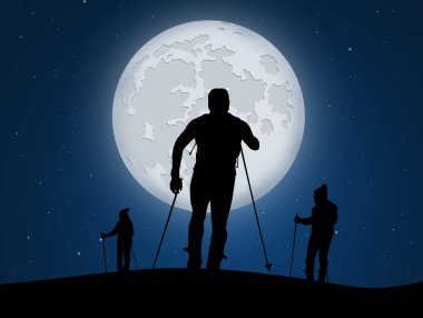 ay ışığında snowshoeing örnek