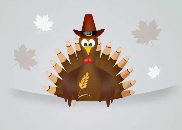 Illustration Turkey Thanksgiving Day — Stock Photo, Image