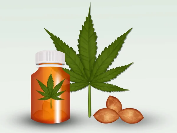 Ilustración Semillas Cannabis —  Fotos de Stock