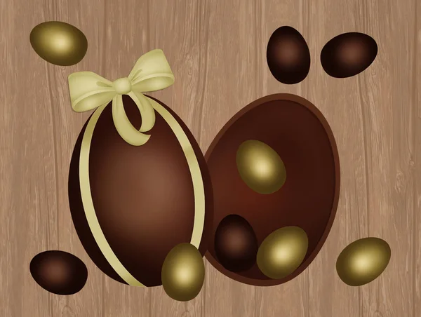 Huevos Chocolate Pascua —  Fotos de Stock