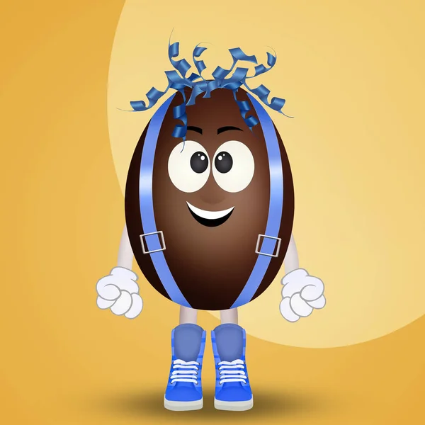Ілюстрація Шоколадного Яйця Мультфільм — стокове фото