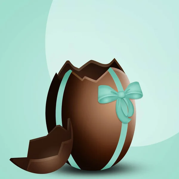 巧克力复活节彩蛋插图 — 图库照片