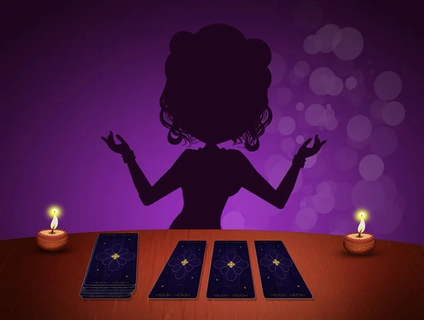 Illustration Fortune Teller Tarots — Stock Photo, Image