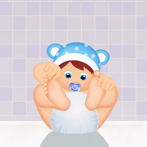 Illustration Baby Diaper — Stock Photo, Image