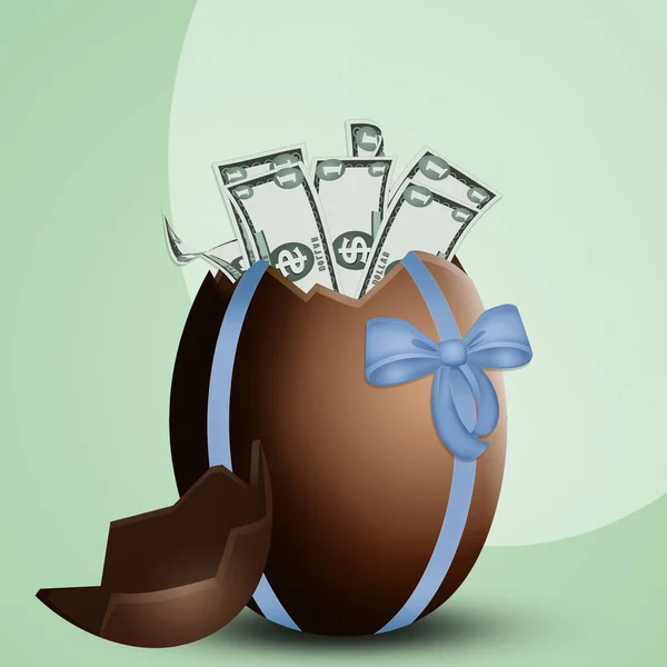 Illustration Money Easter Egg — Stock Photo, Image