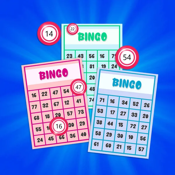 Illustration Bingo Postcards — Stock Photo, Image