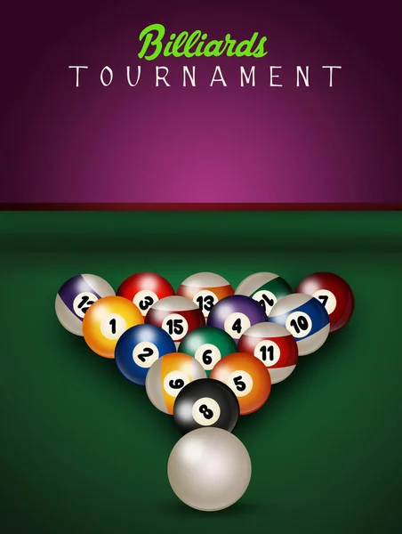 Illustration Billiards Tournament — Stock Photo, Image